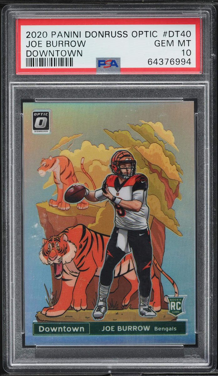 2020 Donruss Optic Downtown Joe Burrow ROOKIE #DT-40 PSA 10 GEM MINT
