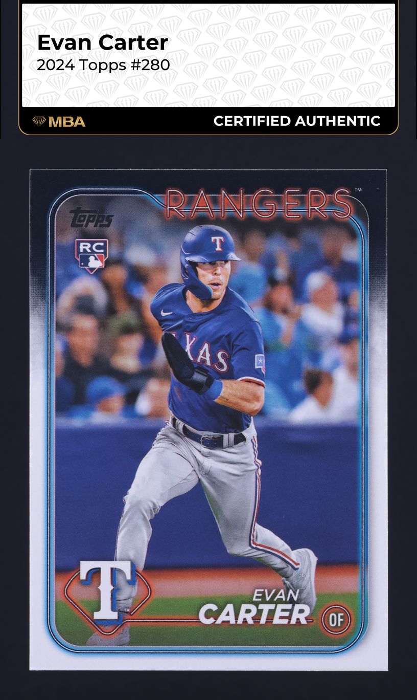 2024 Topps Evan Carter ROOKIE #280 MBA AUTH