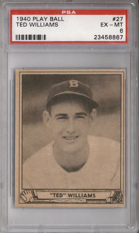 1940 Play Ball #27 Ted Williams PSA 6