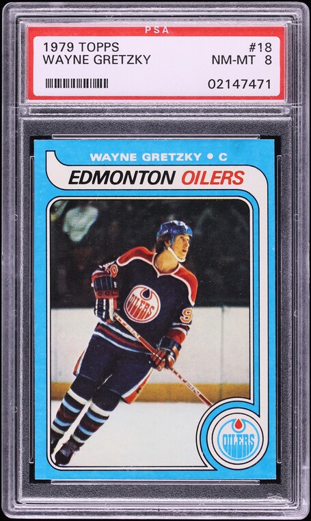 1979 Topps Hockey Wayne Gretzky ROOKIE #18 PSA 8 NM-MT