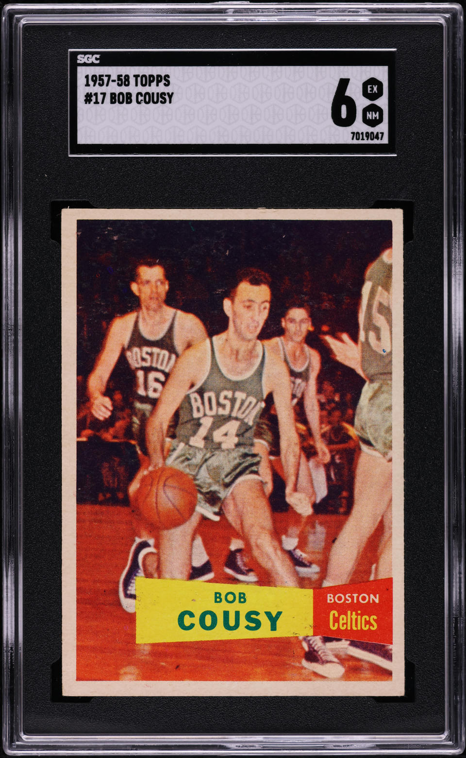 1957 Topps Basketball Bob Cousy ROOKIE #17 SGC 6 EXMT