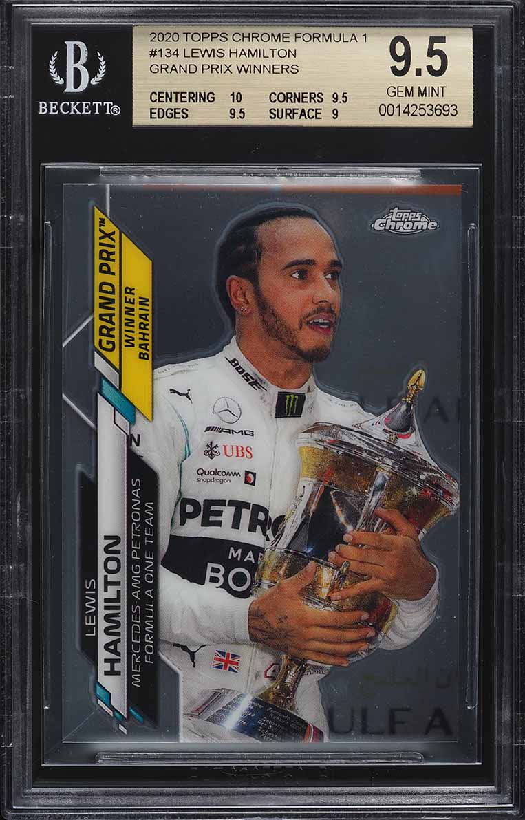 2020 Topps Chrome Formula 1 F1 Lewis Hamilton #134 BGS 9.5 GEM MINT