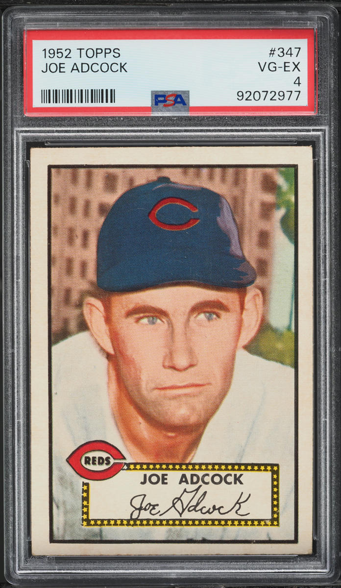1952 Topps Joe Adcock #347 PSA 4 VGEX