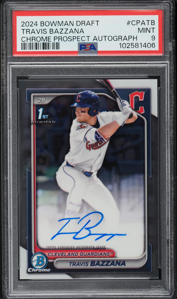 2024 Bowman Draft Chrome Prospect Travis Bazzana AUTO #CPATB PSA 9 MINT