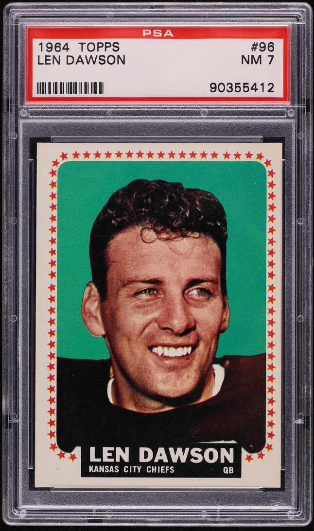 1964 Topps Football Len Dawson SP ROOKIE #96 PSA 7 NRMT