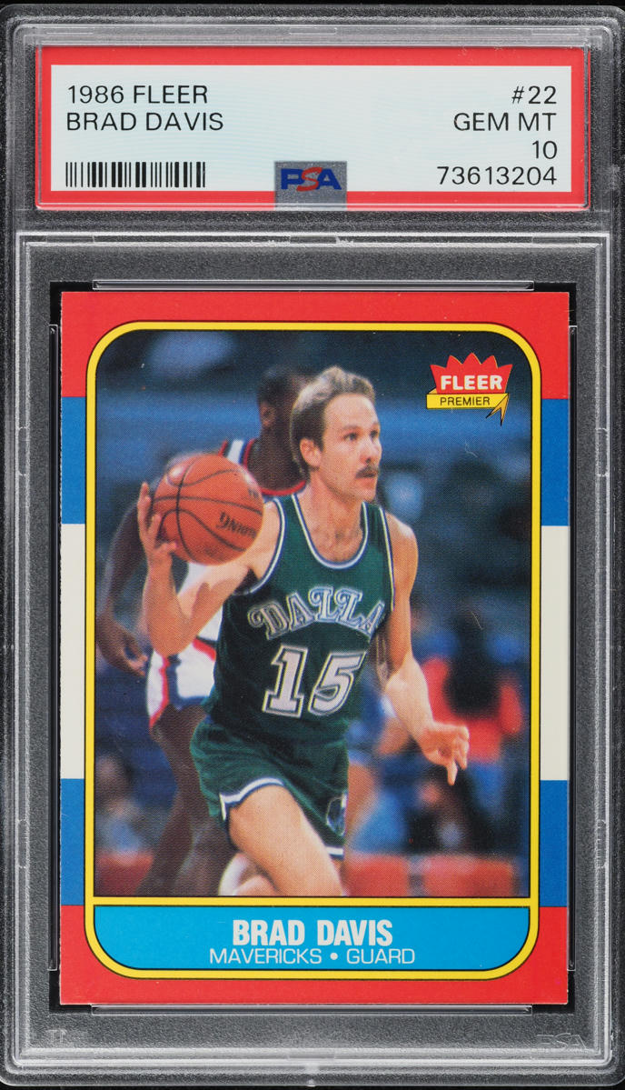 1986 Fleer Basketball Brad Davis #22 PSA 10 GEM MINT