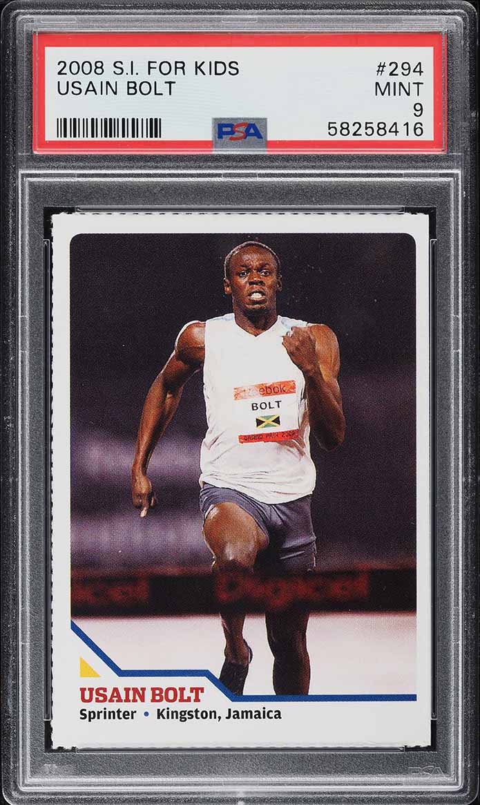 2008 Sports Illustrated For Kids Usain Bolt ROOKIE #294 PSA 9 MINT