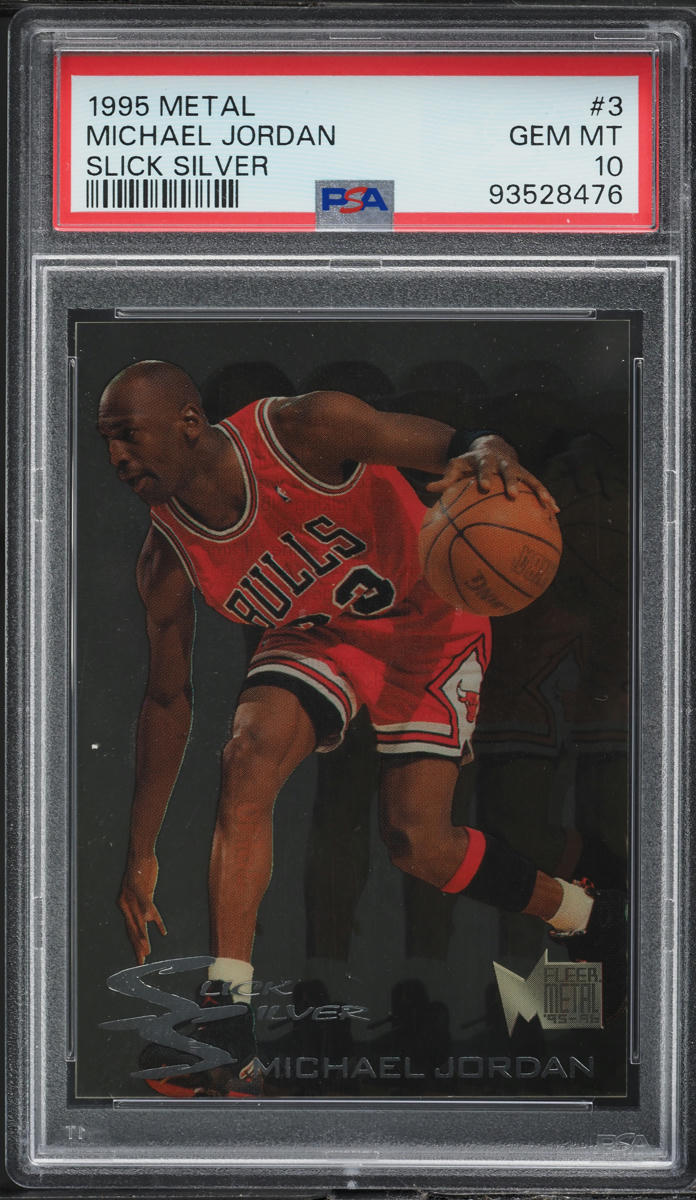 1995 Metal Slick Silver Michael Jordan #3 PSA 10 GEM MINT