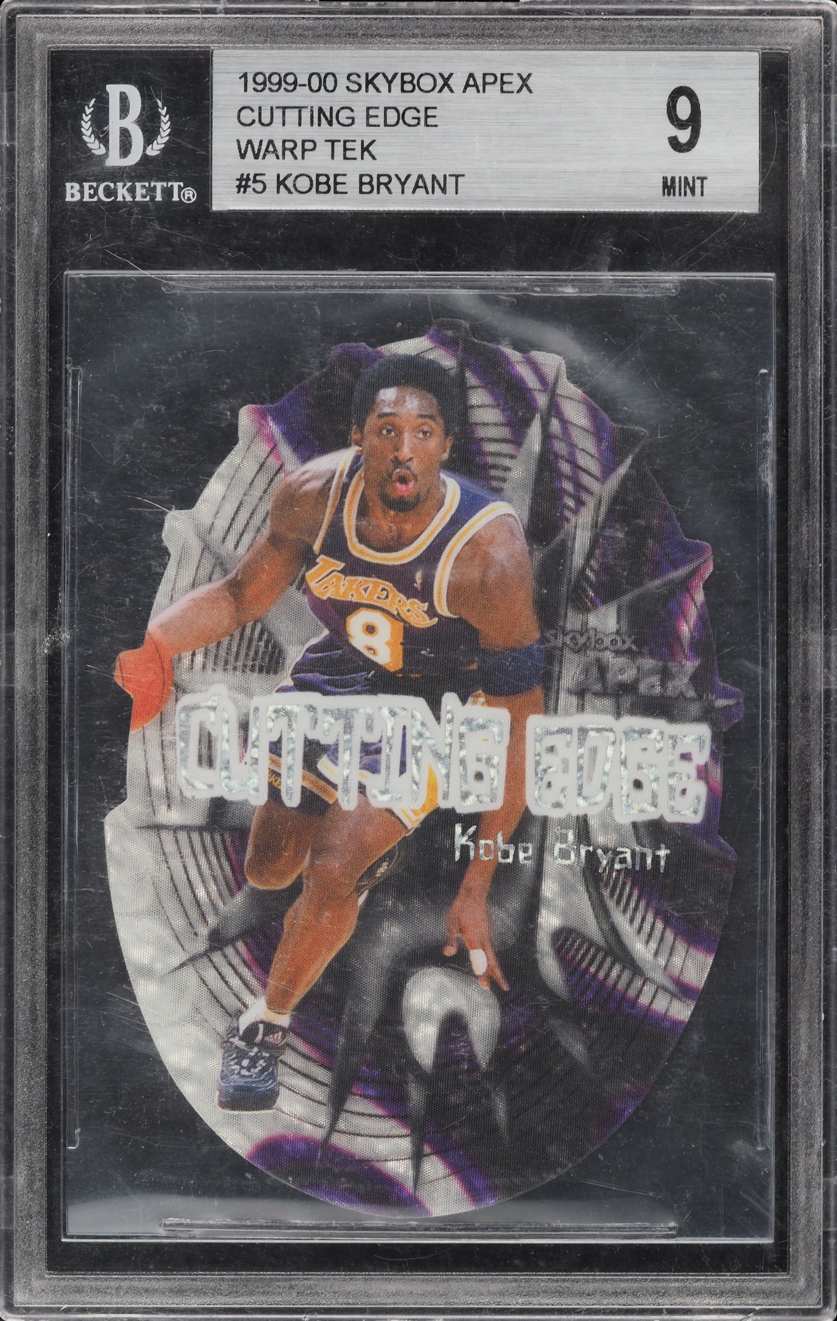 1999 Skybox Apex Cutting Edge Warp Tek Die-Cut Kobe Bryant /25 #5