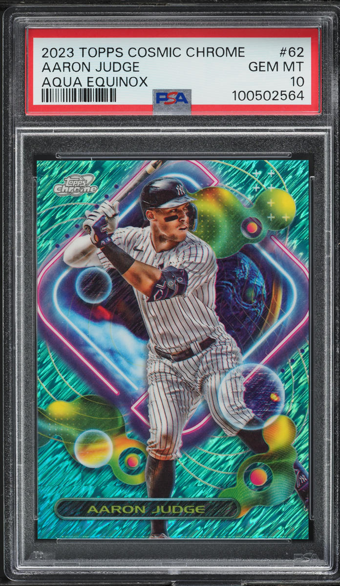 2023 Topps Cosmic Chrome Aqua Equinox Aaron Judge /199 #62 PSA 10 GEM MINT