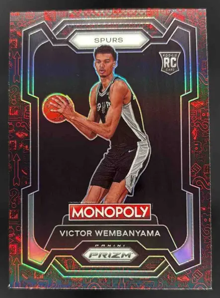 2023-24 Panini Prizm Monopoly Monopoly Red Pattern #81 Victor Wembanyama RC