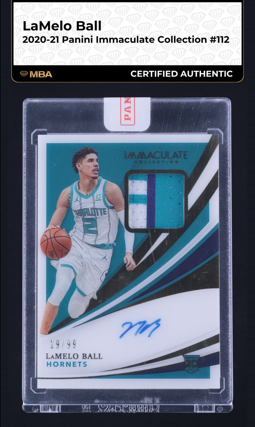 2020 Immaculate Collection LaMelo Ball ROOKIE PATCH AUTO /99 #112 MBA AUTH