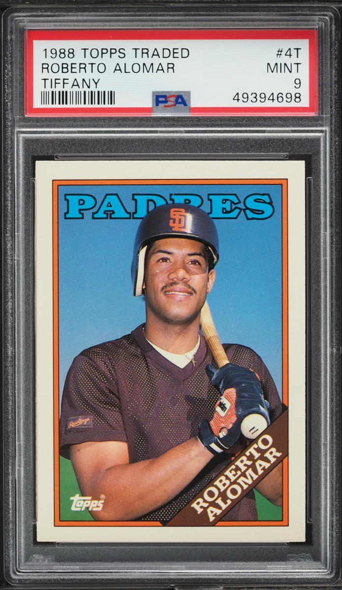 1988 Topps Traded Tiffany Roberto Alomar ROOKIE #4T PSA 9 MINT