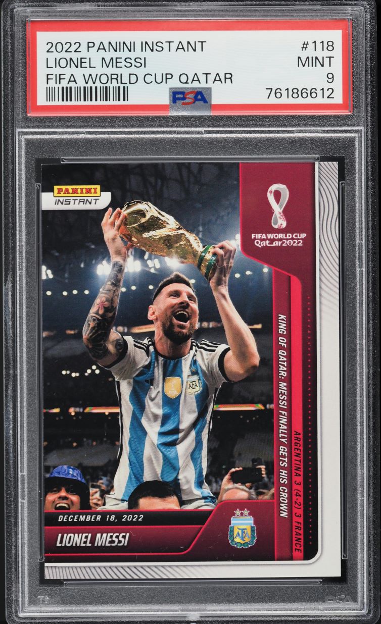 2022 Panini Instant FIFA World Cup Lionel Messi #118 PSA 9 MINT