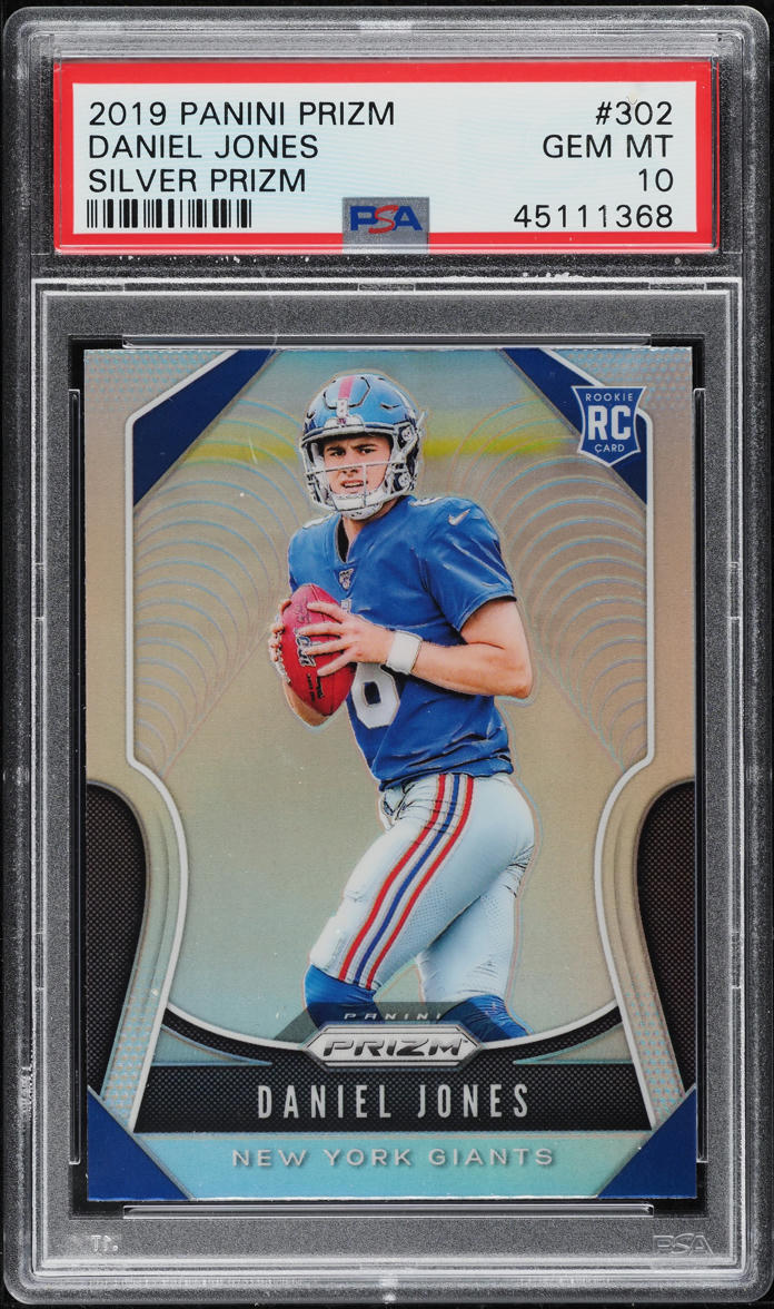 2019 Panini Prizm Silver Daniel Jones ROOKIE #302 PSA 10 GEM MINT