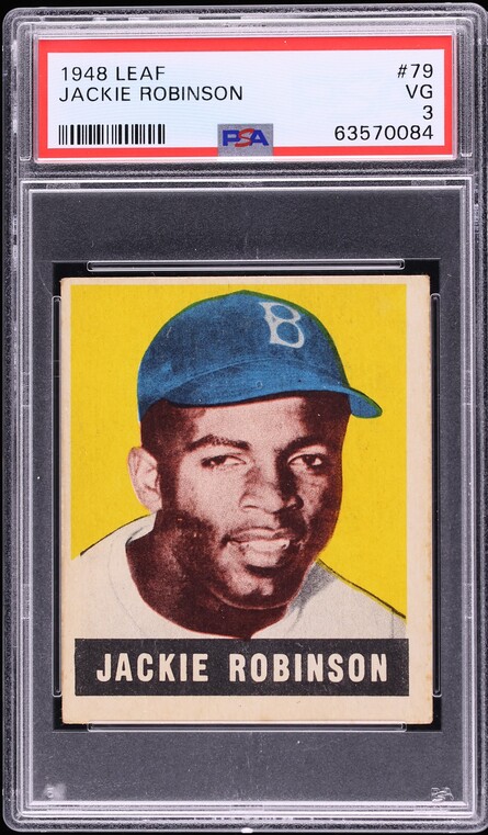 1948 Leaf Jackie Robinson ROOKIE #79 PSA 3 VG