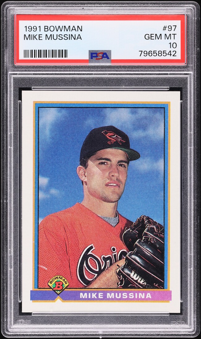 1991 Bowman Mike Mussina ROOKIE #97 PSA 10 GEM MINT