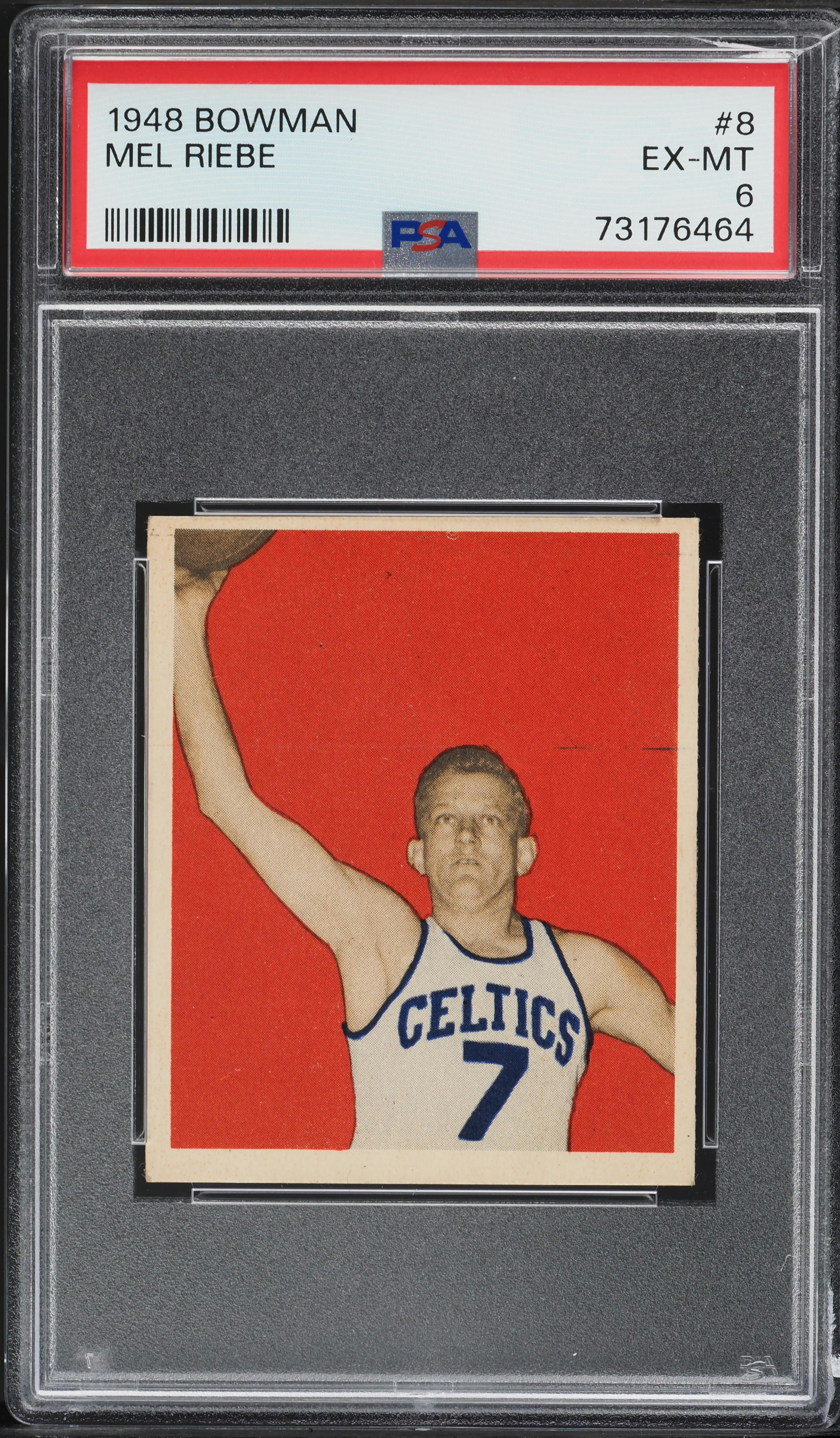 1948 Bowman Basketball Mel Riebe #8 PSA 6 EXMT