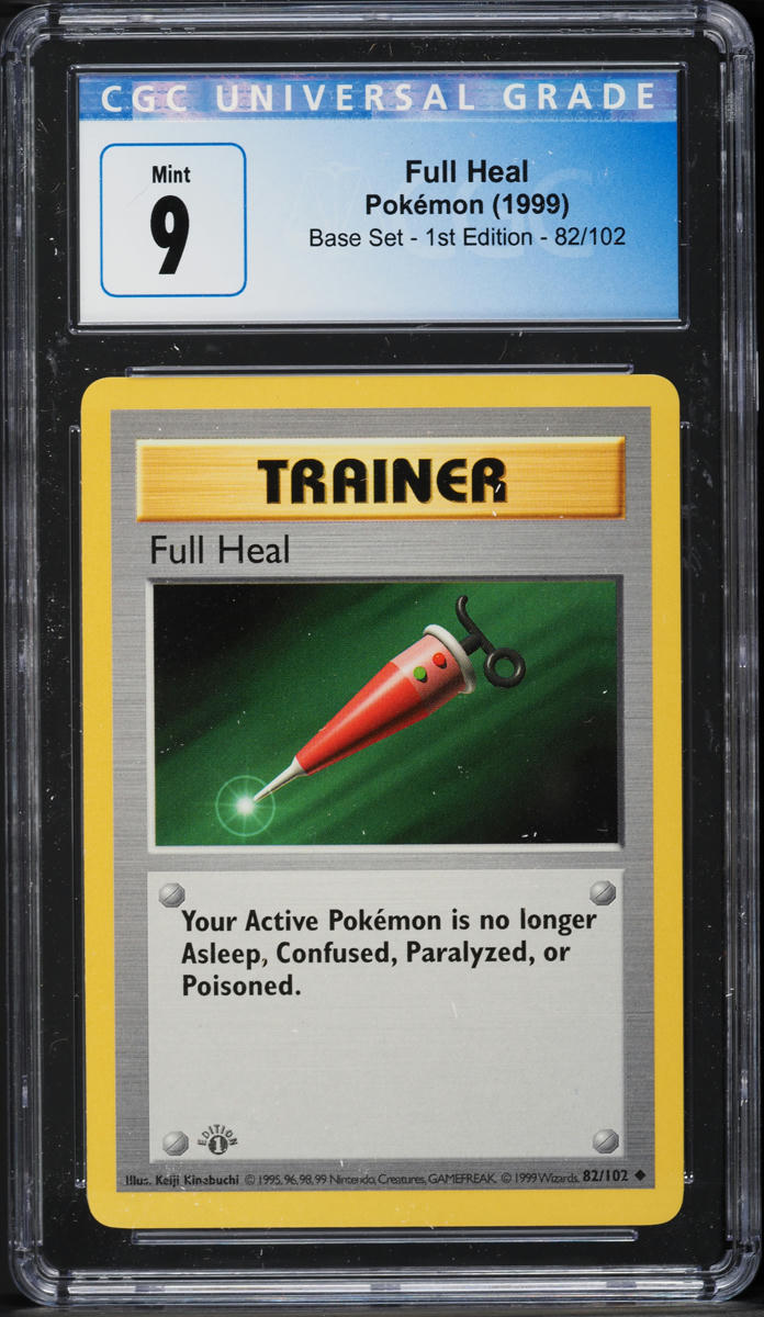 1999 Pokemon Base Set 1st Edition Full Heal #82 CGC 9 MINT