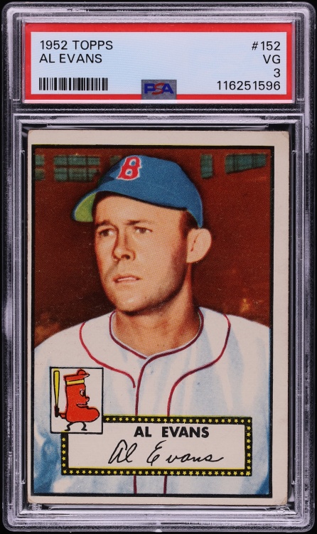 1952 Topps Al Evans #152 PSA 3 VG