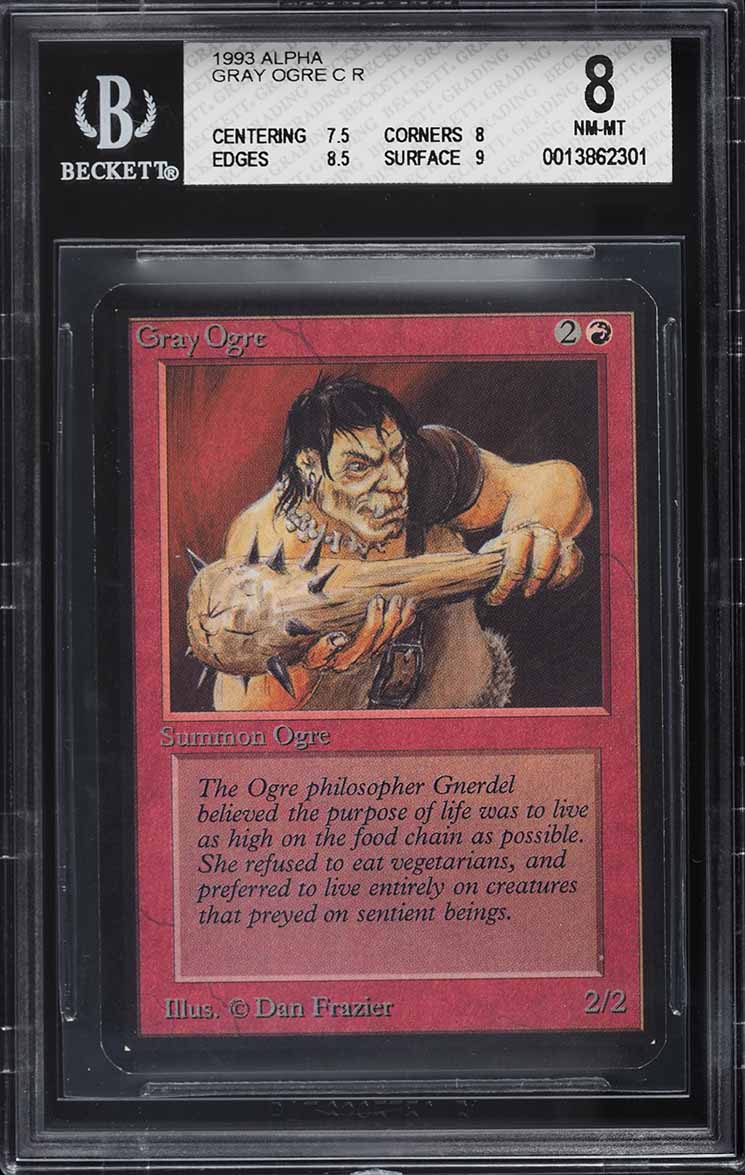 1993 Magic The Gathering MTG Alpha Gray Ogre C R BGS 8 NM-MT