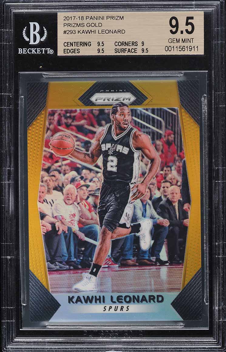 2017 Panini Prizm Gold Kawhi Leonard /10 #293 BGS 9.5 GEM MINT