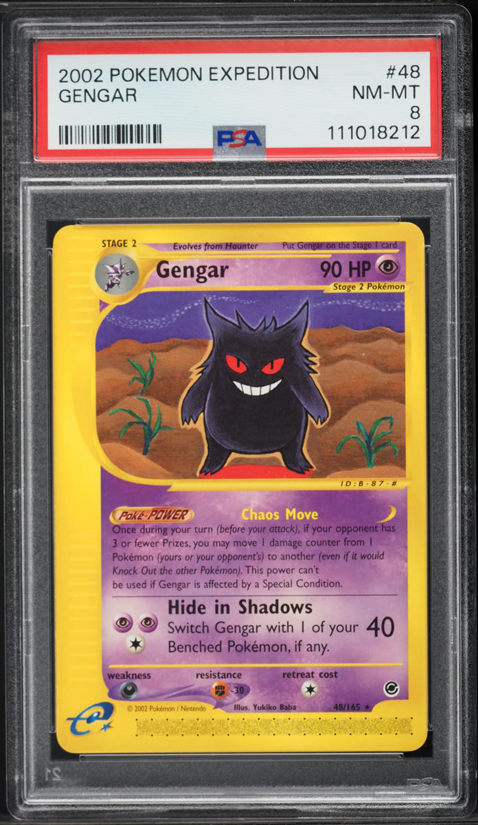 2002 Pokemon Expedition Gengar #48 PSA 8 NM-MT