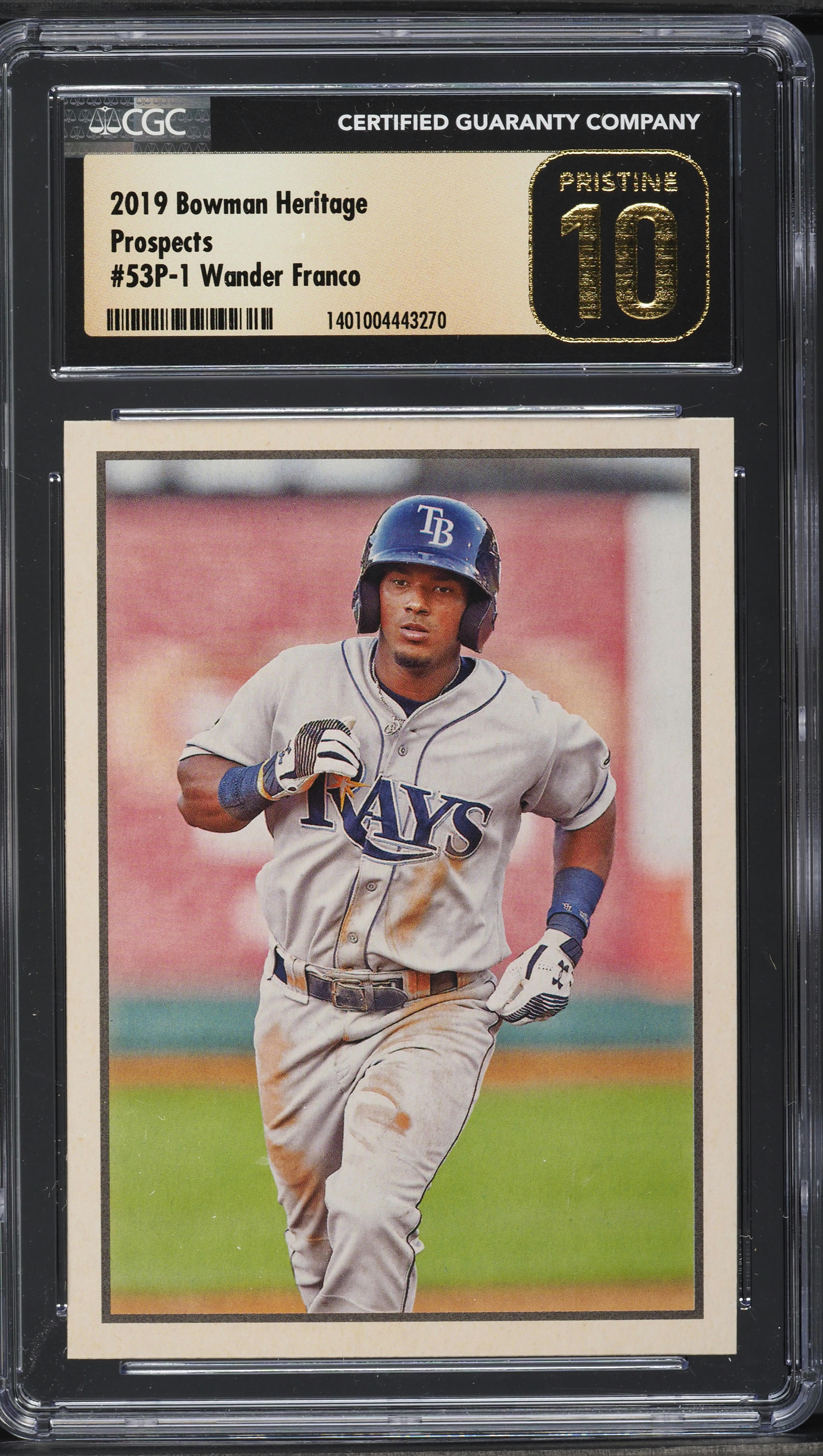 2019 Bowman Heritage Prospects Wander Franco ROOKIE #53P-1 CGC 10 PRISTINE