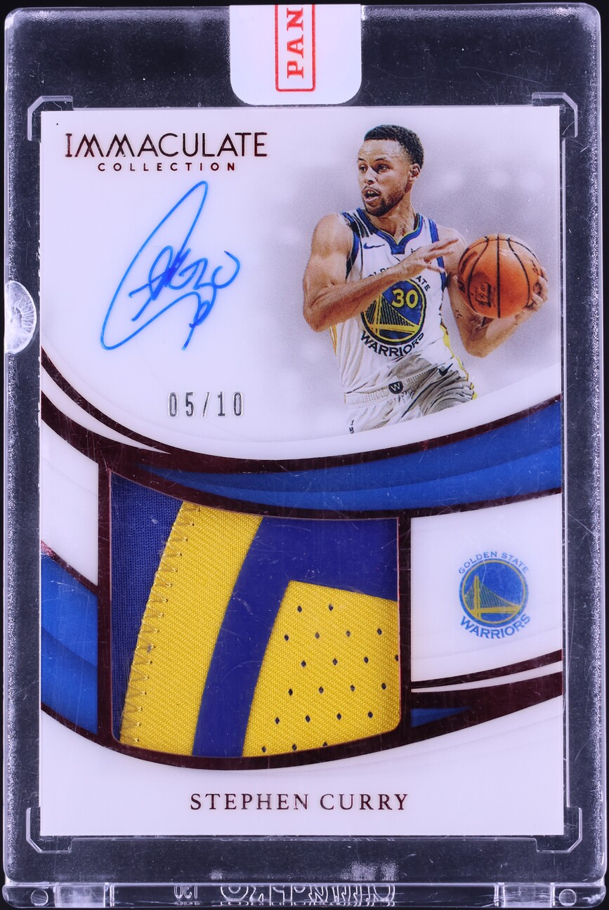 2018 Immaculate Collection Premium Red Stephen Curry PATCH AUTO /10 #PP-SCY