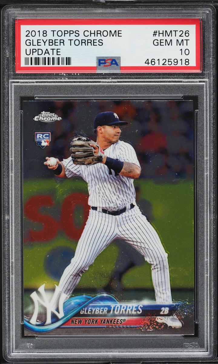2018 Topps Chrome Update Gleyber Torres ROOKIE #HMT26 PSA 10 GEM MINT