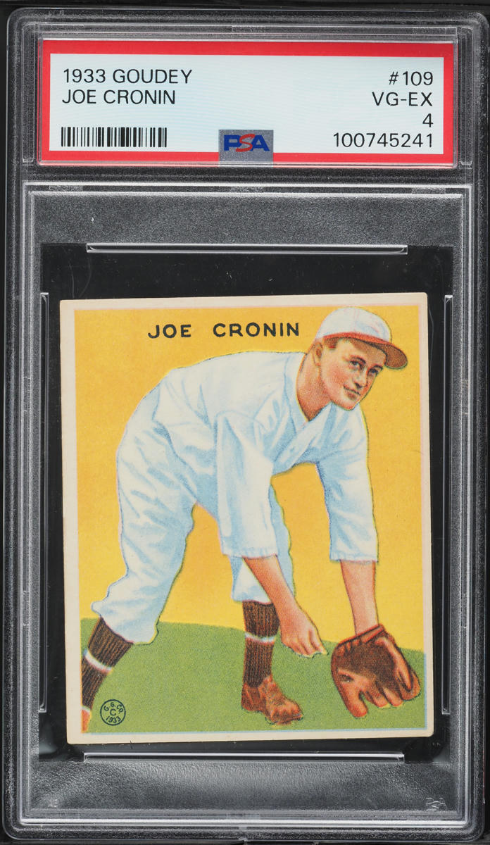 1933 Goudey Joe Cronin #109 PSA 4 VGEX