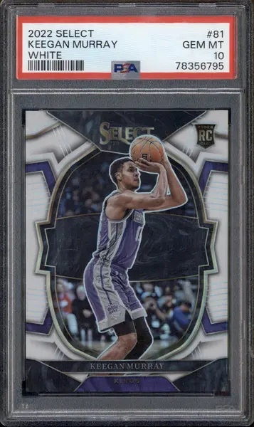 2022-23 Panini Select White Prizms #81 Keegan Murray RC Concourse /149 PSA 10