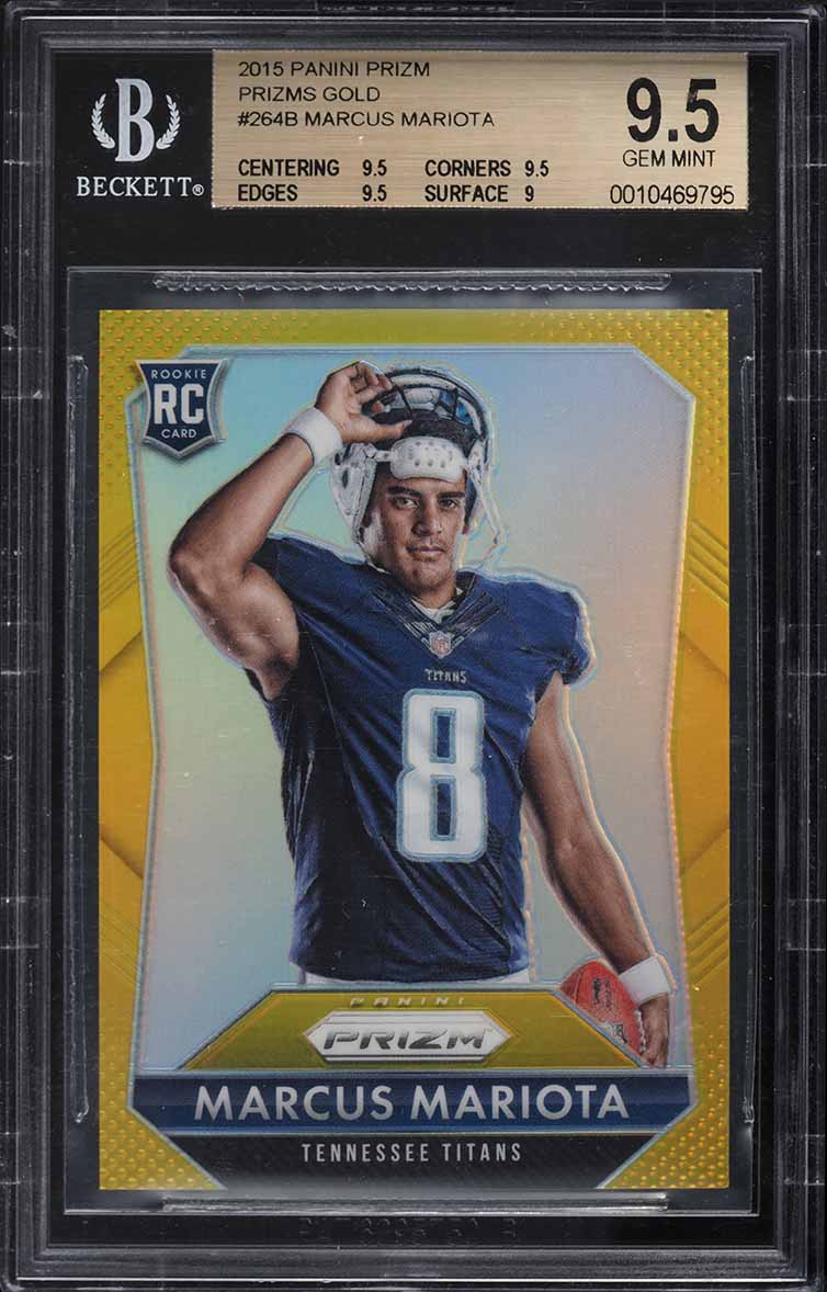 2015 Panini Prizm Gold Marcus Mariota SP ROOKIE /10 #264B BGS 9.5 GEM MINT