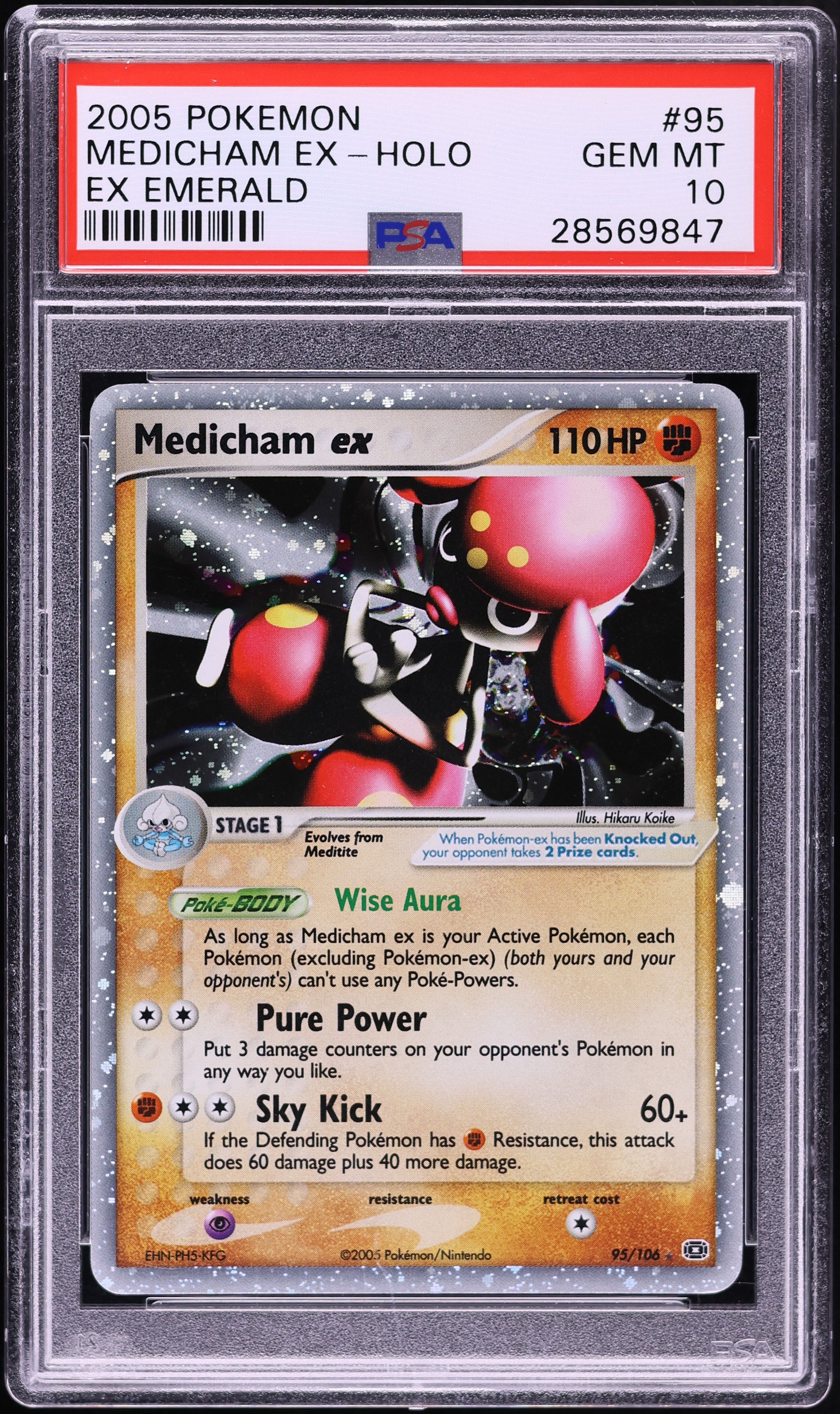 2005 Pokemon EX Emerald Holo Medicham EX #95 PSA 10 GEM MINT