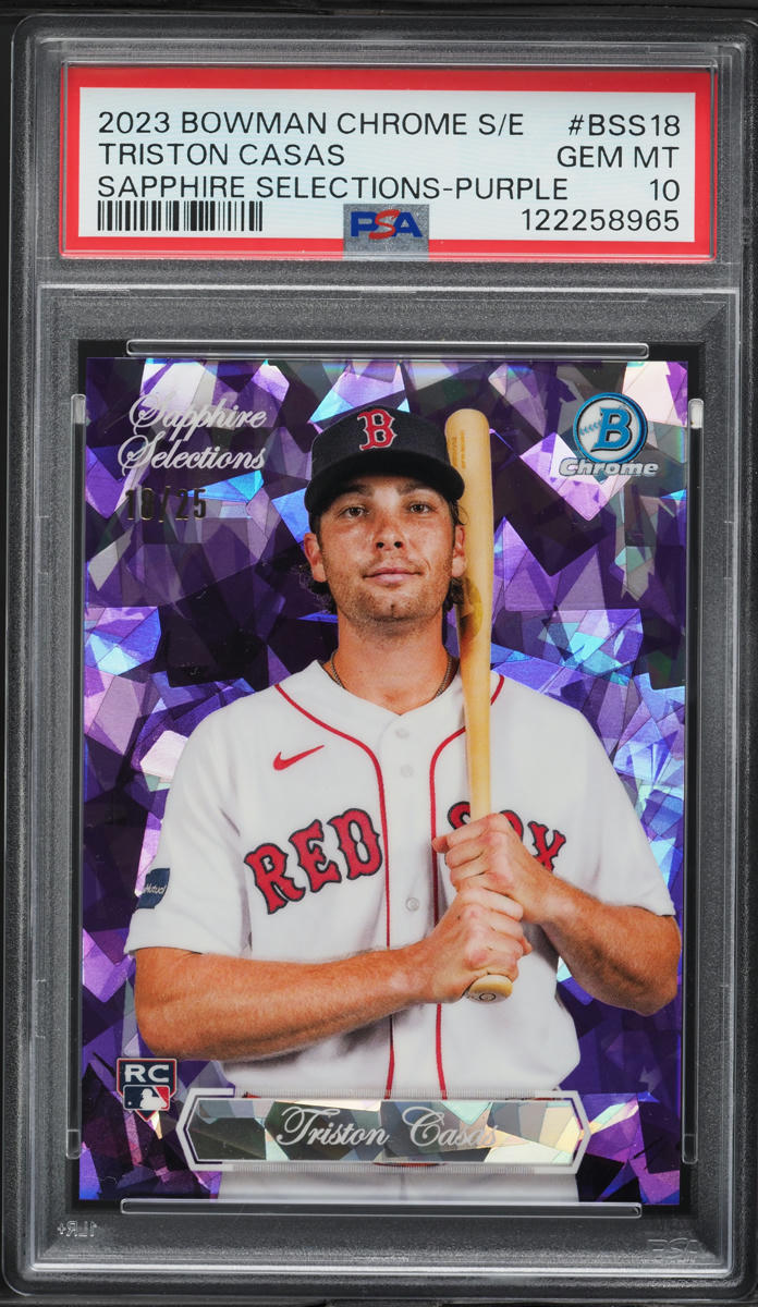 2023 Bowman Chrome Sapphire Selections Purple Triston Casas ROOKIE /25 PSA 10