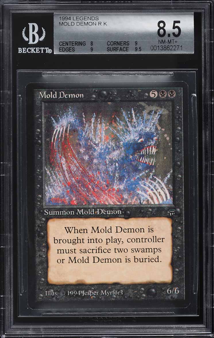1994 Magic The Gathering MTG Legends Mold Demon R K BGS 8.5 NM-MT+