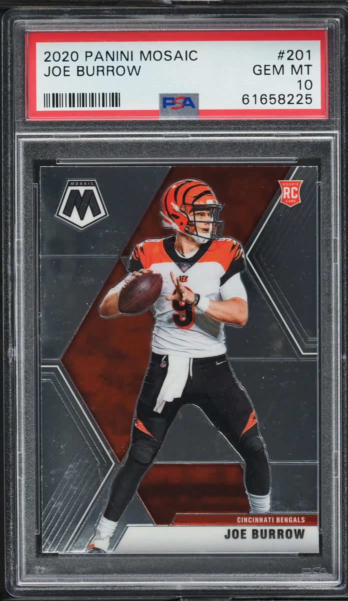 2020 Panini Mosaic Joe Burrow ROOKIE #201 PSA 10 GEM MINT
