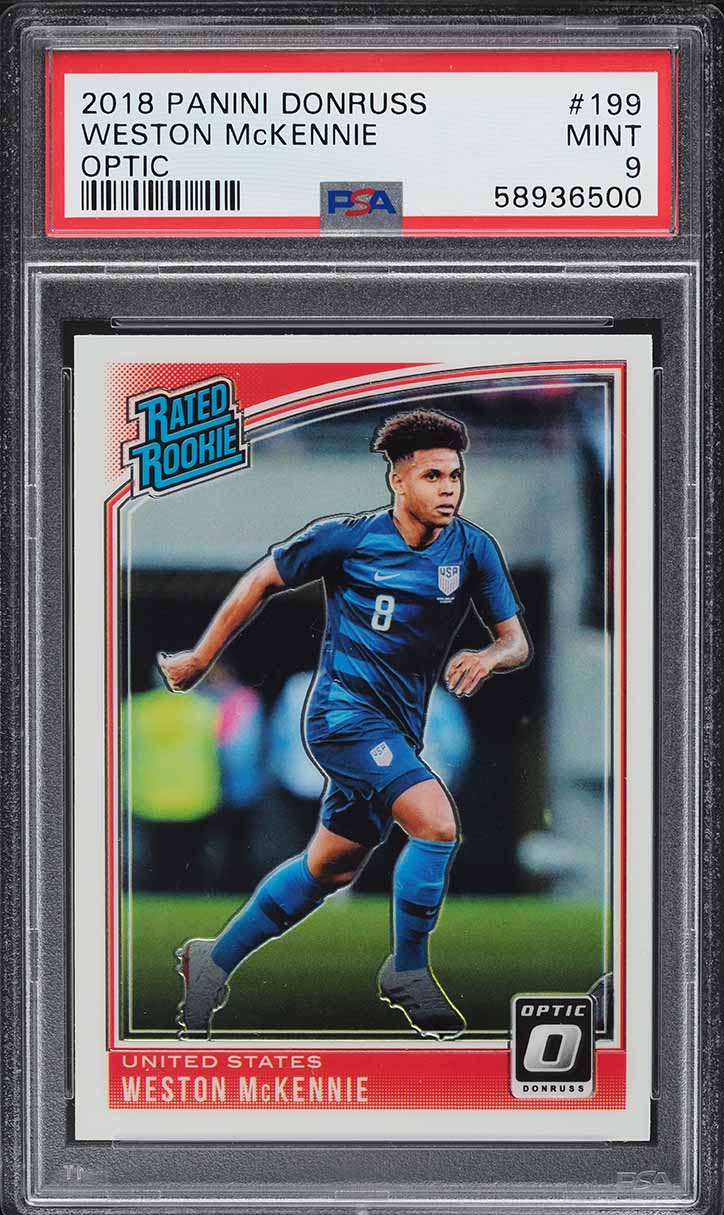 2018 Donruss Optic Weston McKennie ROOKIE #199 PSA 9 MINT