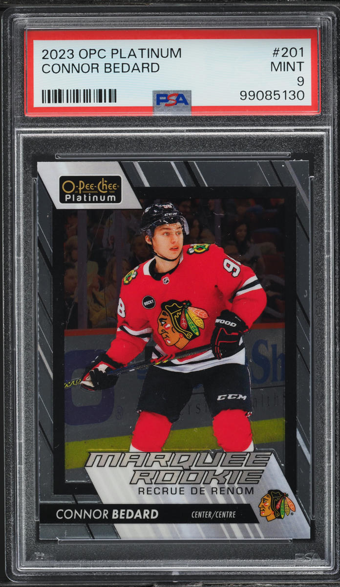 2023 O-Pee-Chee Platinum Connor Bedard ROOKIE #201 PSA 9 MINT