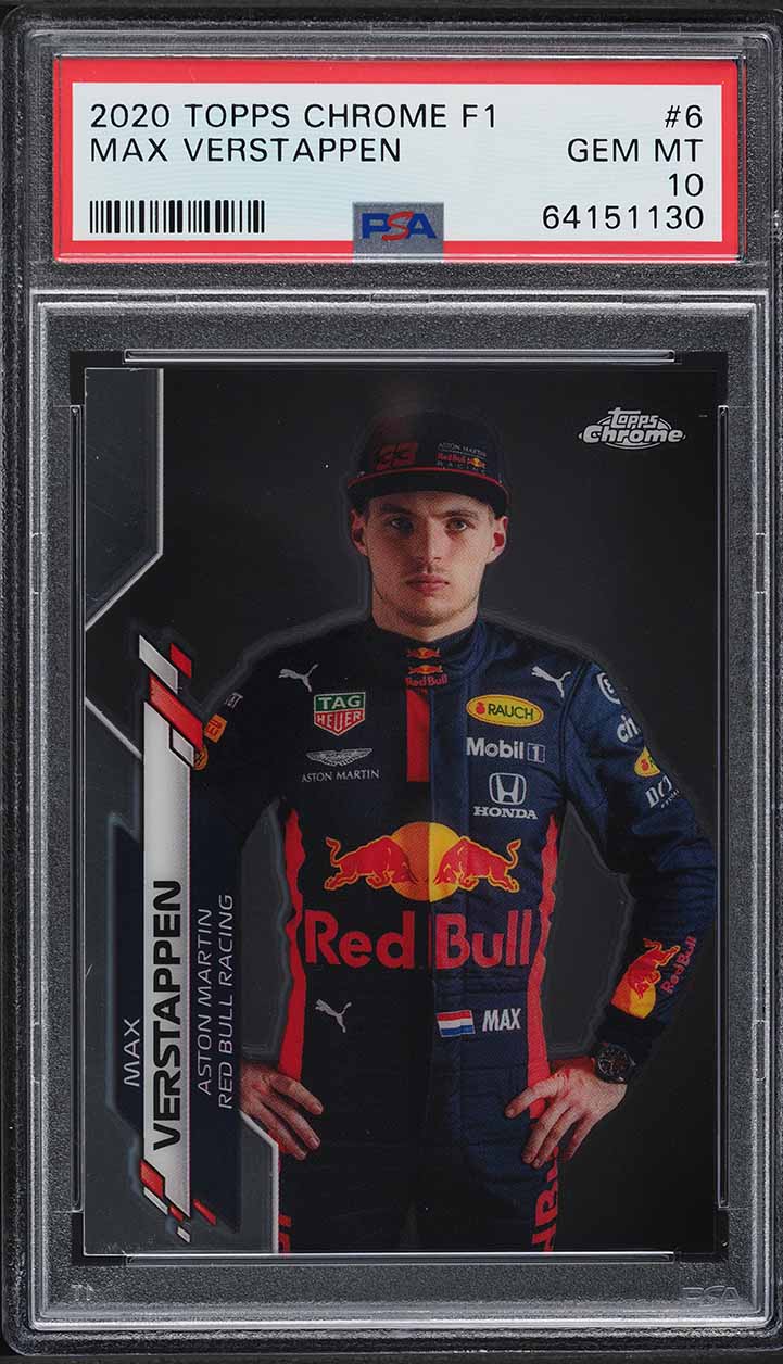 2020 Topps Chrome Formula 1 F1 Max Verstappen #6 PSA 10 GEM MINT