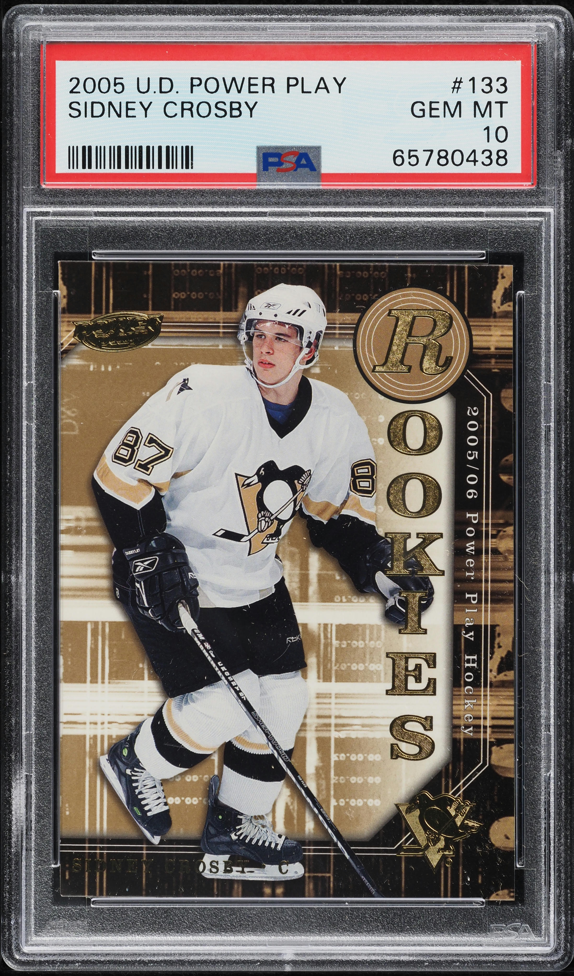 2005 Upper Deck Power Play Sidney Crosby ROOKIE #133 PSA 10 GEM MINT