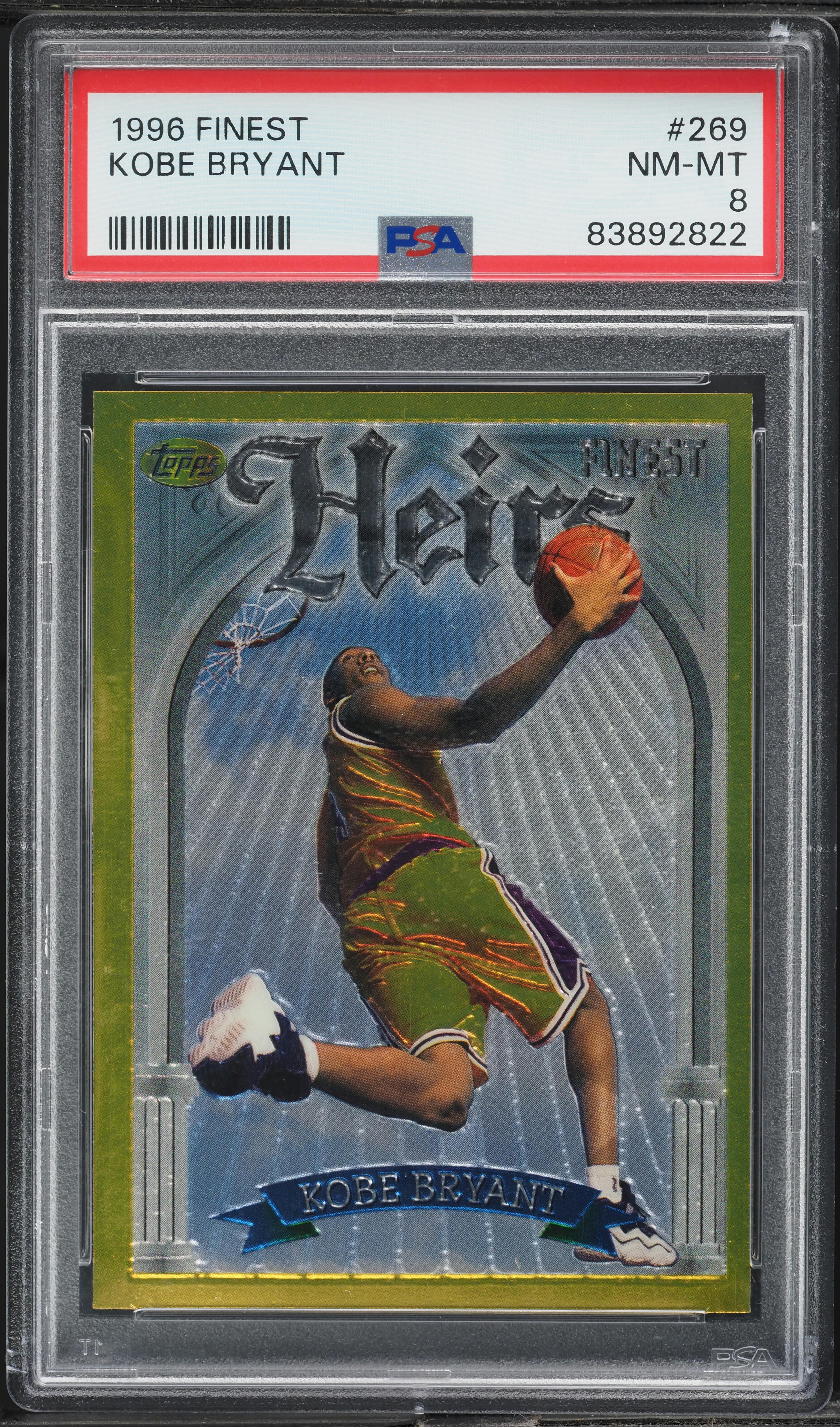 1996 Finest Basketball Kobe Bryant ROOKIE #269 PSA 8 NM-MT