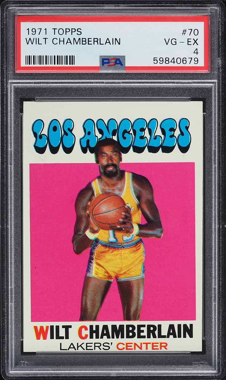 1971 Topps Basketball Wilt Chamberlain #70 PSA 4 VGEX