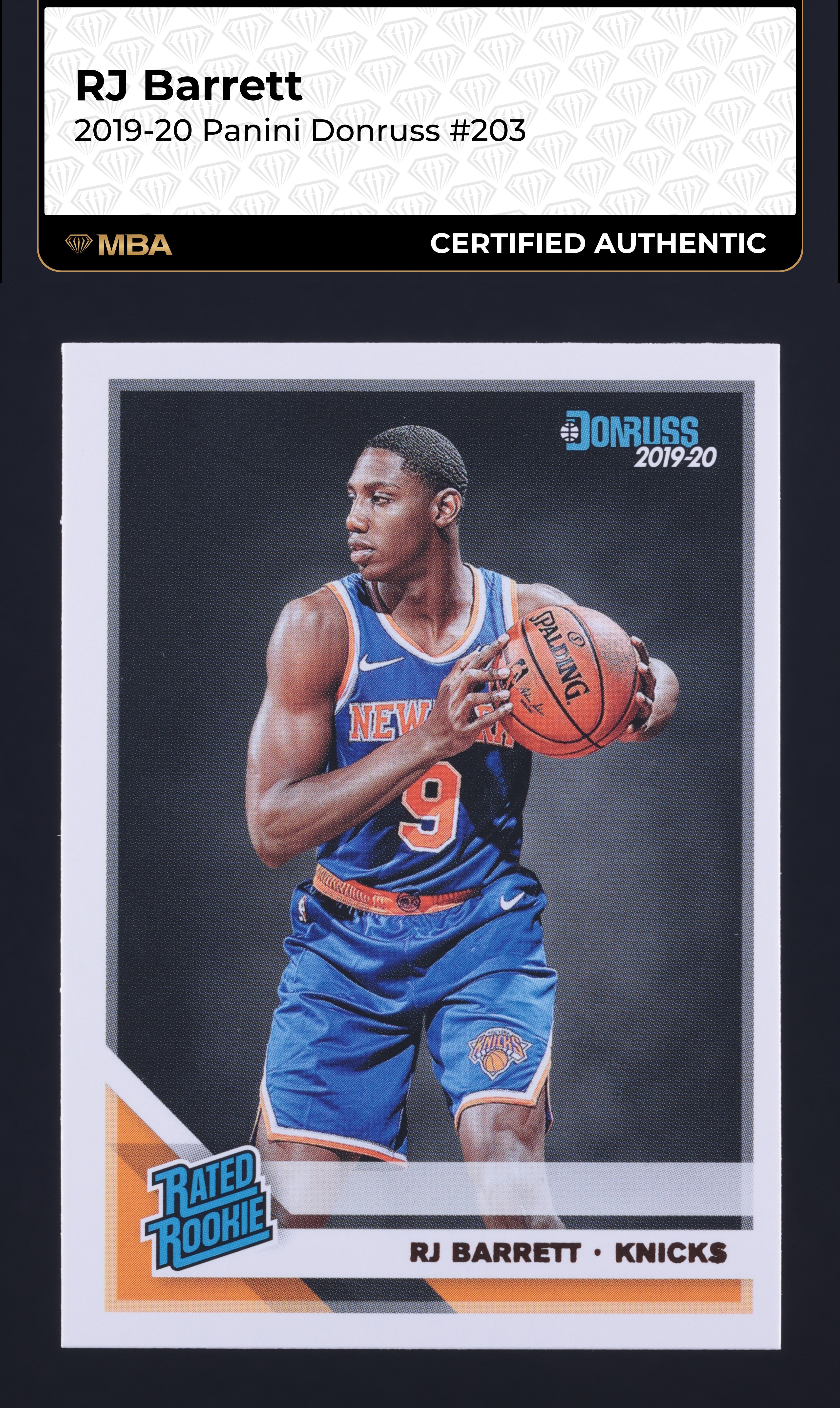 2019 Donruss Basketball RJ Barrett ROOKIE #203 MBA AUTH