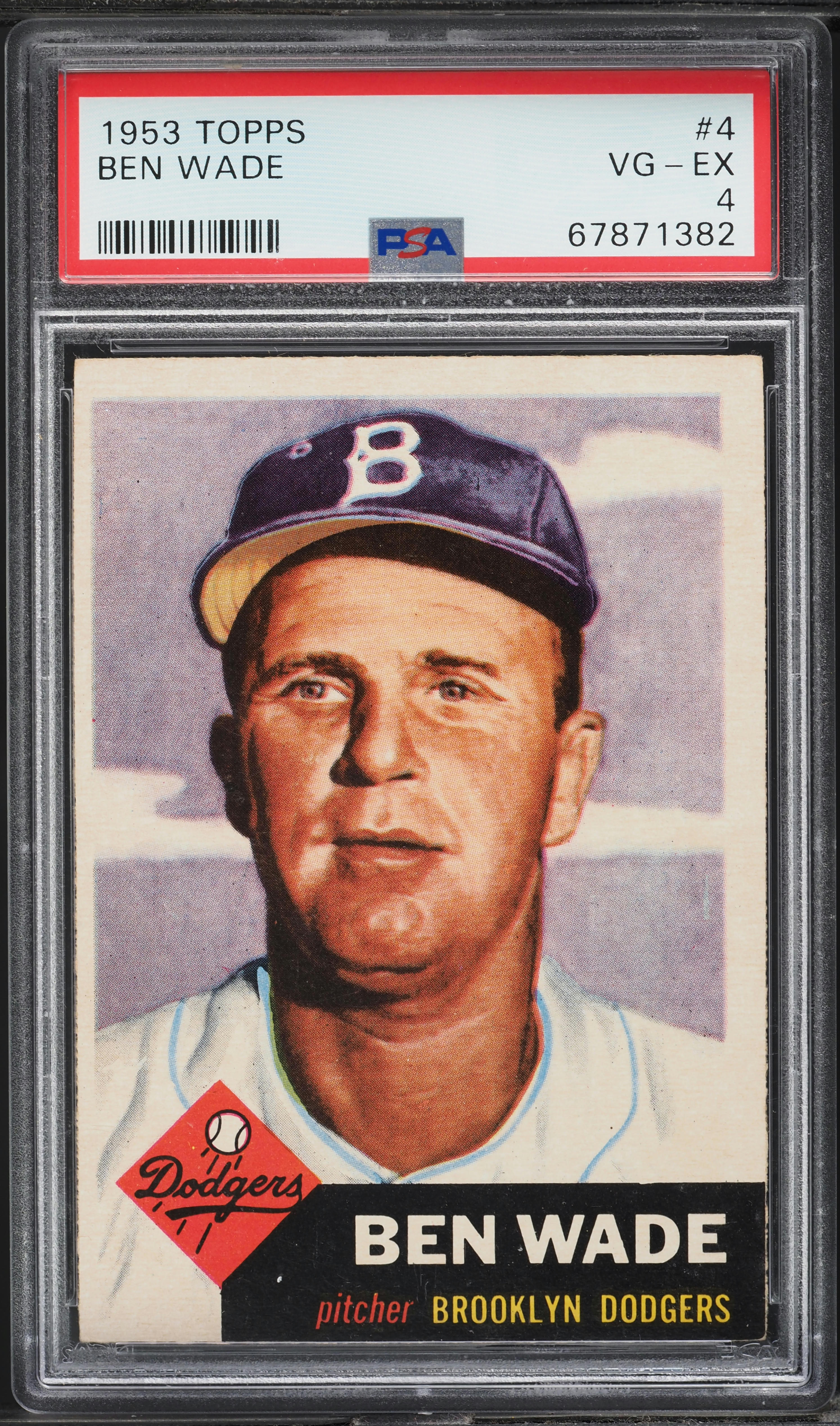 1953 Topps Ben Wade #4 PSA 4 VGEX