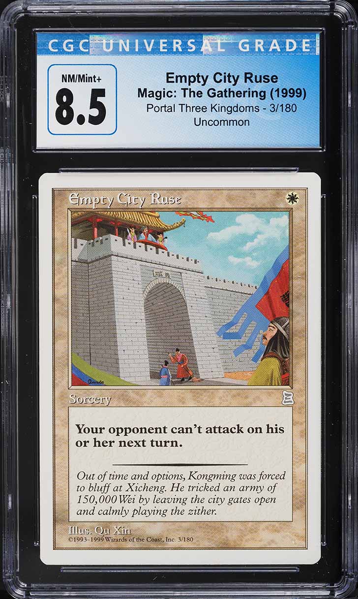 1999 Magic The Gathering MTG Portal Three Kingdoms Empty City Ruse #3 CGC 8.5
