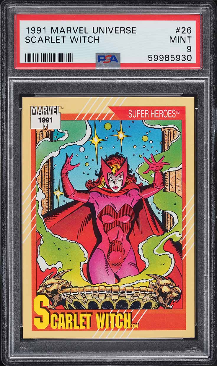 1991 Impel Marvel Universe Scarlet Witch #26 PSA 9 MINT