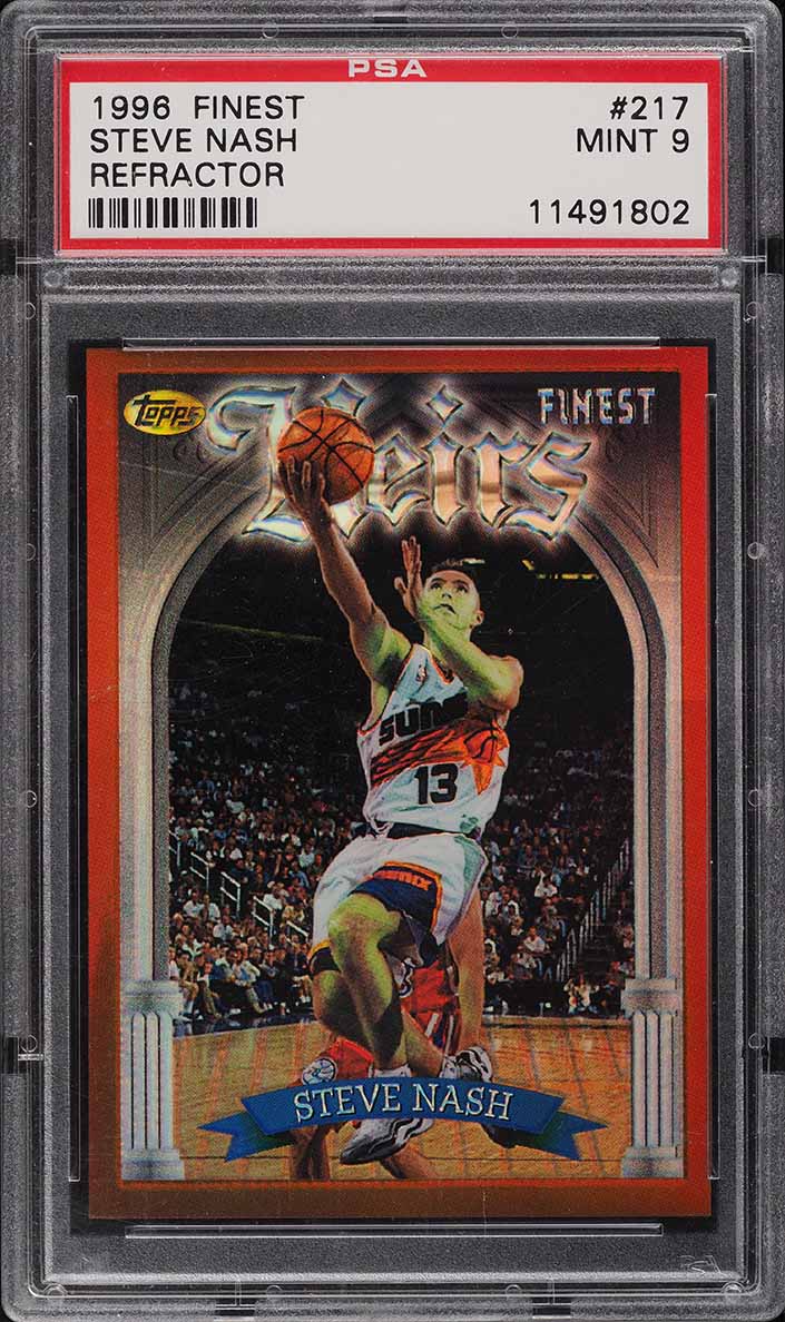 1996 Finest Refractor Steve Nash ROOKIE #217 PSA 9 MINT
