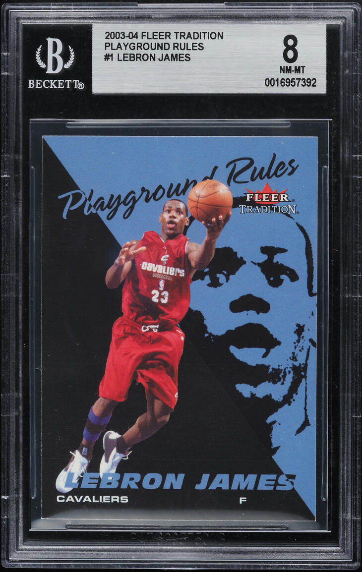 2003 Fleer Tradition Playground Rules LeBron James ROOKIE #1 BGS 8 NM-MT