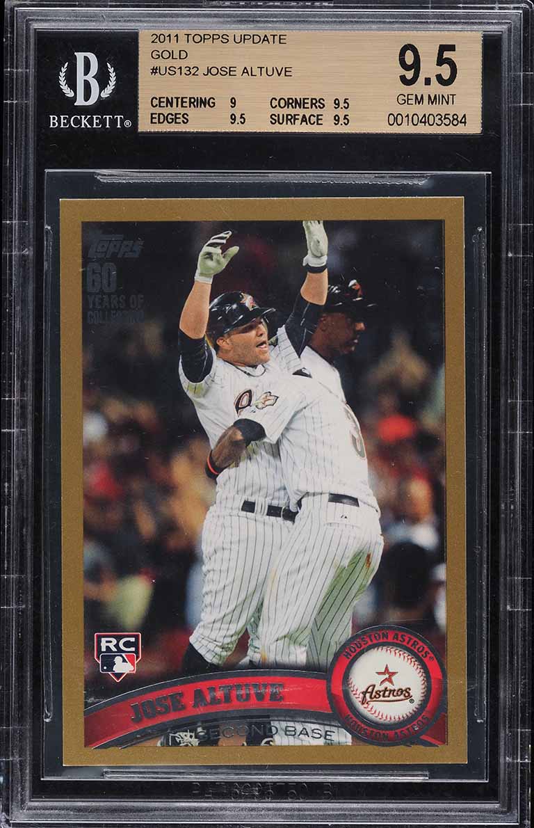 2011 Topps Update Gold Jose Altuve ROOKIE /2011 #US132 BGS 9.5 GEM MINT